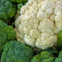 broccoli and cauliflower florets