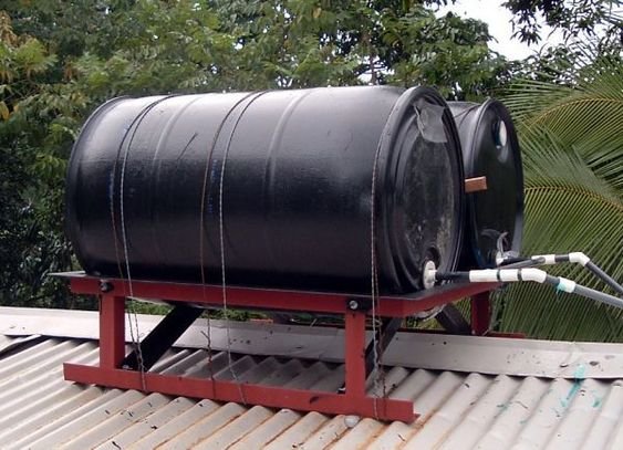 diy solar hot water batch tank 