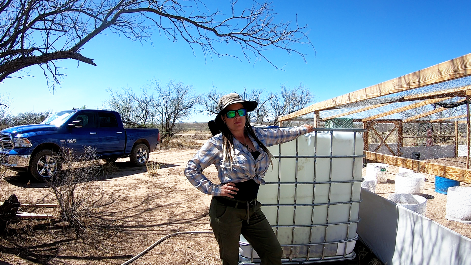 Regina with off grid water tank